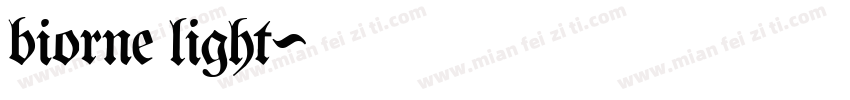 biorne light字体转换